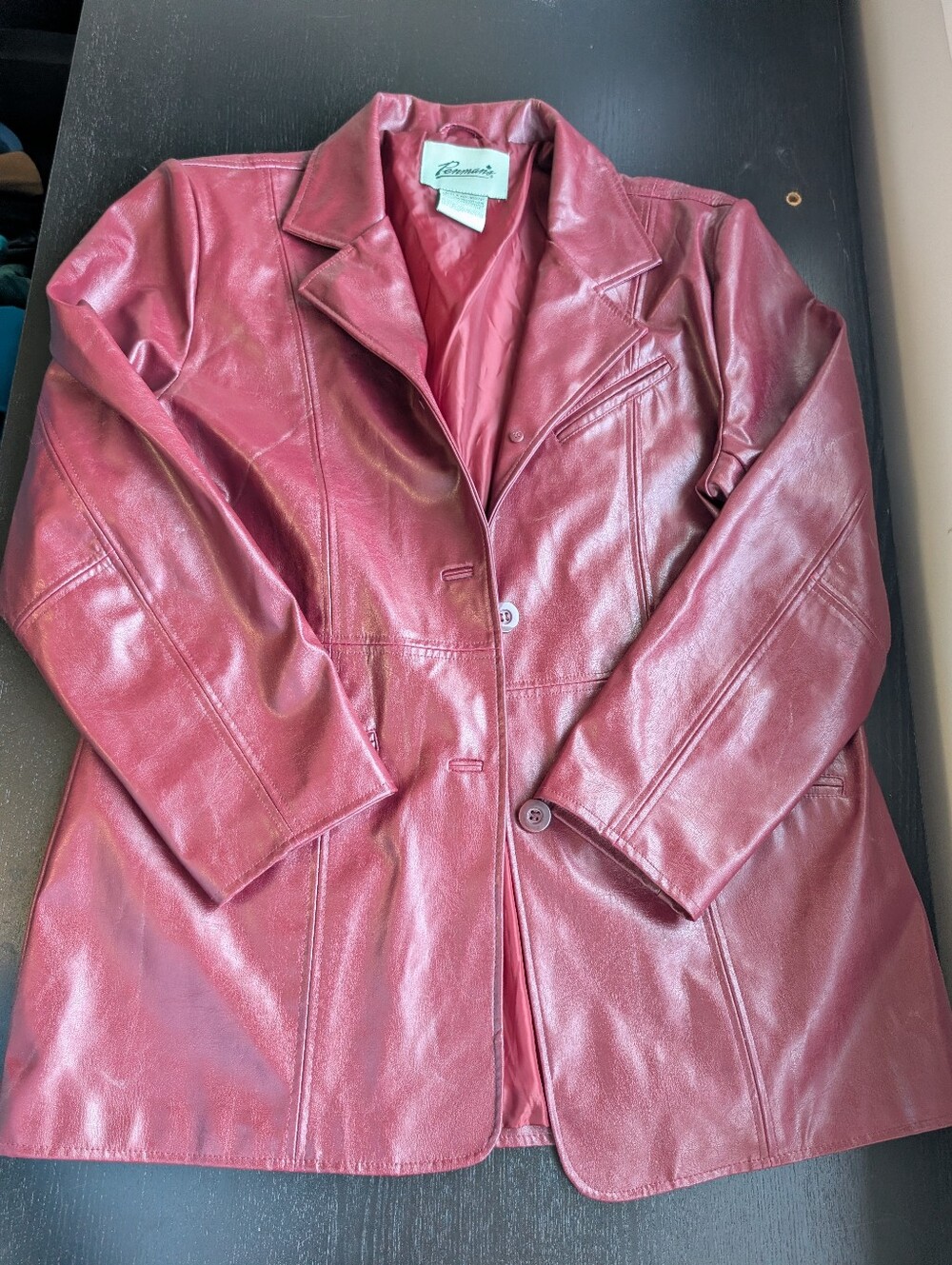 Vintage Penman's Faux Leather Burgundy Jacket